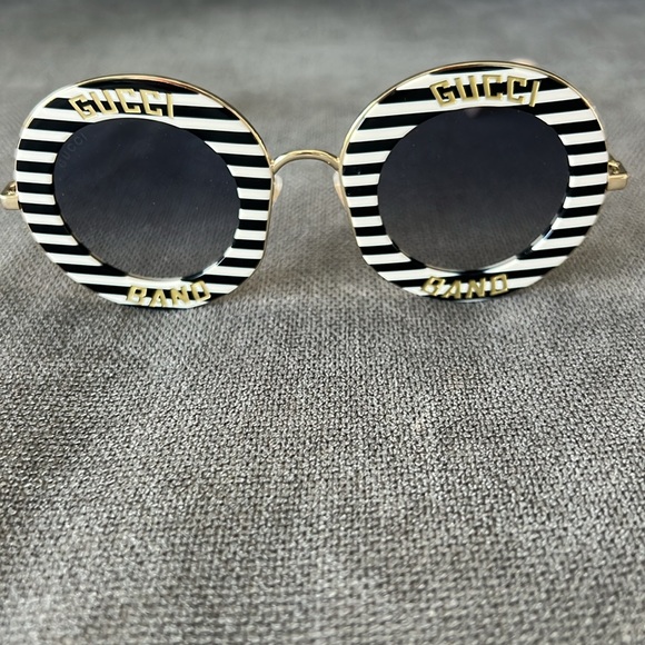 New! Authentic GUCCI Round Metal Frame Sunglasses - Picture 6 of 16